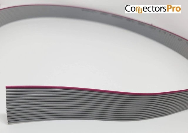 Alt view image 3 of 5 - Pc Accessories - Connectors Pro 14P 100' IDC Silver Flat Ribbon Cable for 2.54mm 0.1" Pitch Connectors, 14 Wires, 14 Conductors, 100 Feet, Spool