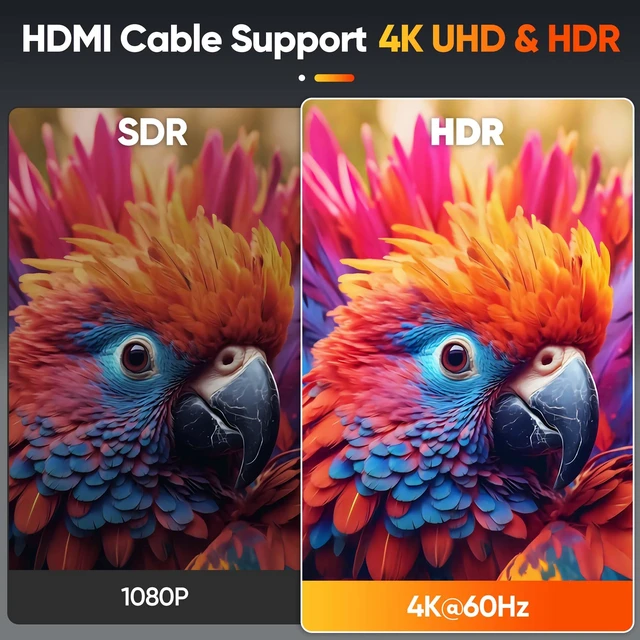 Alt view image 7 of 7 - URELEGAN HDMI Cable 6FT 5-Pack Red,4K HDMI 2.0 Cord 6 FT for Home Theater | 18Gbps & 4K@60Hz HDMI ARC Cable for Soundbar,Roku/Apple TV, PS5,Xbox,Projector,Gaming Monitor, Computer-Red Aluminum Housing