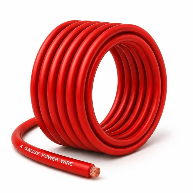 Main image of SoundBox Connected 4 Gauge Red Amplifier Amp Power/Ground Wire 25 Feet Superflex Cable 25'