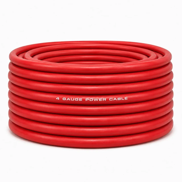 Alt view image 3 of 3 - SoundBox Connected 4 Gauge Red Amplifier Amp Power/Ground Wire 25 Feet Superflex Cable 25'