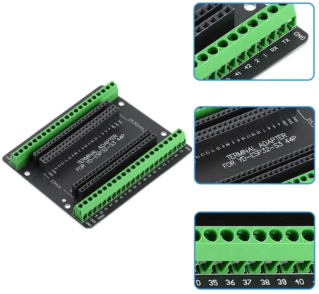 Alt view image 2 of 7 - 5PCS ESP32 S3 Breakout Board GPIO 1 into 2, 44 Pin Expansion Board Compatible with ESP32 S3 Development Board, N8R2/N16R8 Module