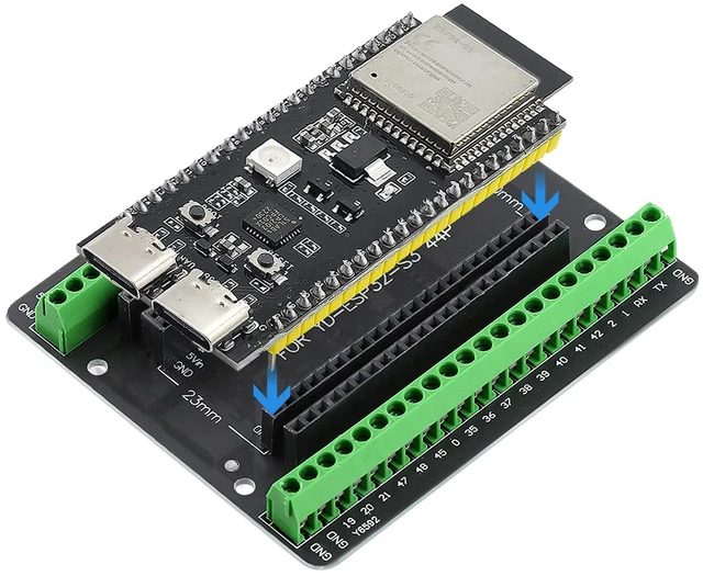 Alt view image 4 of 7 - 5PCS ESP32 S3 Breakout Board GPIO 1 into 2, 44 Pin Expansion Board Compatible with ESP32 S3 Development Board, N8R2/N16R8 Module
