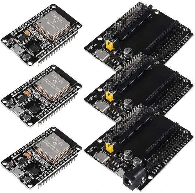 Main image of 3 Set ESP32 ESP-32S WiFi Development Board NodeMCU ESP-32 Microcontroller with ESP32 GPIO Breakout Board 30Pin Type-C Micro USB Dual Interface ESP32 Shield 30P Expansion Board