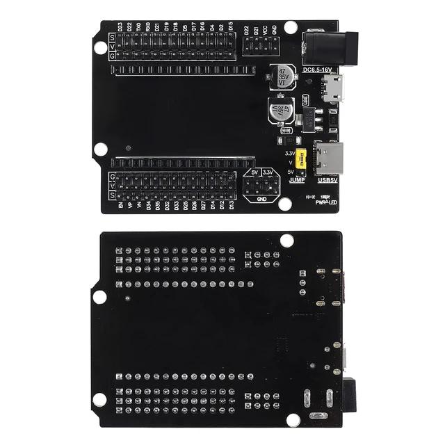 Alt view image 5 of 7 - 3 Set ESP32 ESP-32S WiFi Development Board NodeMCU ESP-32 Microcontroller with ESP32 GPIO Breakout Board 30Pin Type-C Micro USB Dual Interface ESP32 Shield 30P Expansion Board