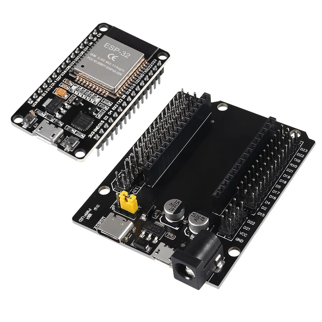 Alt view image 7 of 7 - 3 Set ESP32 ESP-32S WiFi Development Board NodeMCU ESP-32 Microcontroller with ESP32 GPIO Breakout Board 30Pin Type-C Micro USB Dual Interface ESP32 Shield 30P Expansion Board