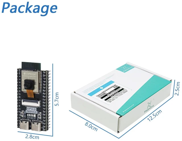 Alt view image 6 of 6 - ESP32 ESP32-S3 Camera Board Kit (8 MB Flash) with 1GB Card | Dual-core 32-bit 240 MHz Microcontroller, USB-OTG Camera WiFi+BT, Python C Code, Example Projects Tutorial