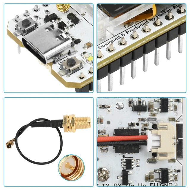 Alt view image 2 of 7 - V3 ESP32 LoRa V3 Development Board, SX1262 ESP32 V3 Dual-core OLED Type C WI-FI Kit OLED Display ESP32 Module CP2012 863-928 MHz for IOT Meshtastic Arduin0, 2-Pack