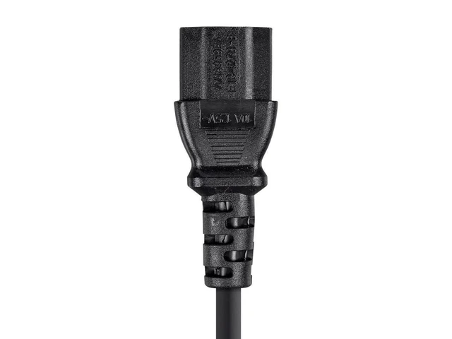 Alt view image 6 of 6 - Power Cord - NEMA 5-15P to IEC 60320 C13, 16AWG, 13A/1625W, 125V, 3-Prong, 2ft, Black, 6-Pack