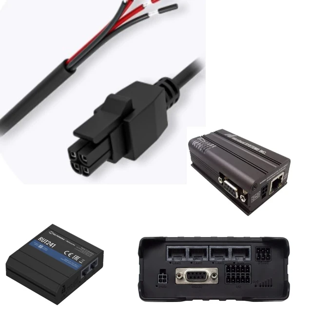 Alt view image 4 of 7 - 4 Pins Boot Molex DC GPIO Power Cable Shielded and soldered Tips, Compatible with Microhard, Cradlepoint, Teltonika, Sierra Wireless Airlink,Peplink, Perle and More Cellular Modems