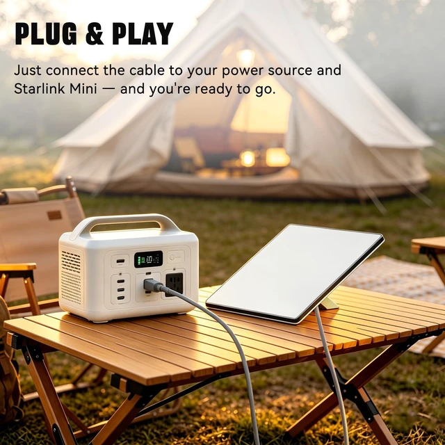 Alt view image 6 of 7 - Starlink Mini Cable,18 AWG 16.4FT Waterproof USB C to DC Power Cable | Weather Resistant, Secure Fit, Compatible with 100W+ Power Bank & PD Source, Suitable for Outdoor Camping Exploration