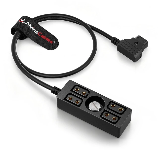 Main image of Dtap Splitter with Screw Power Cable for V-Mount|Gold-Mount Battery, Dtap Male to 4 Port D Tap Female Splitter Hub for ARRI RED Teradek SmallHD SmallRig 40cm/15.7in