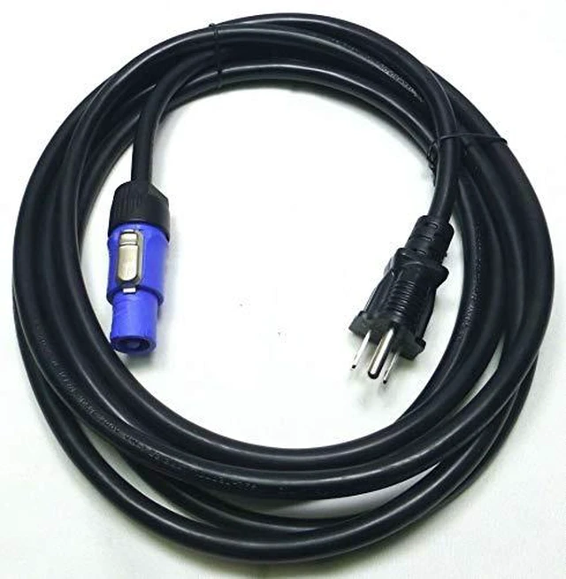 Main image of 12Ft (3.6M) PowerCon NEUTRIK REAN to AC 3 Pin Edison Plug Cable 14AWG (Powered Speakers)