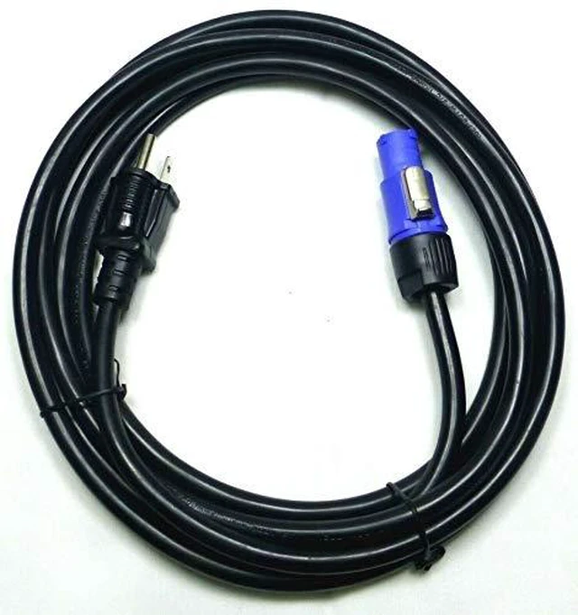 Alt view image 4 of 4 - 12Ft (3.6M) PowerCon NEUTRIK REAN to AC 3 Pin Edison Plug Cable 14AWG (Powered Speakers)
