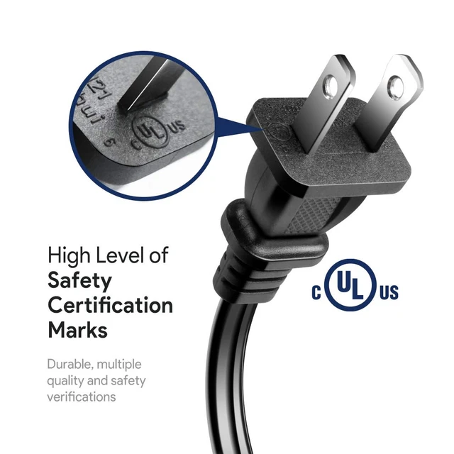 Alt view image 5 of 5 - 2-Pack 8.2Ft Power Cord Compatible with Sonos Era 100 and Era 300 Speakers Extra Long Power Cords Cable