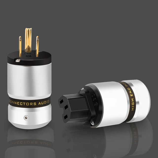 Alt view image 5 of 7 - Audio Power Plug 10A/250V 15A/125V Power Plug IEC C13 Aluminum(Gold Plated) | Hi-End Connector Power Connector Audiophile Power Plug for DIY Audiophile Power Cord Hifi Audio Power Cable