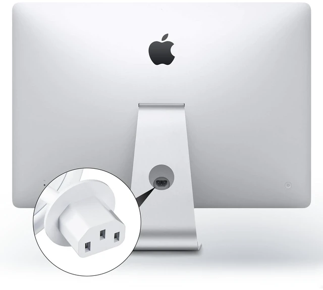 Alt view image 2 of 7 - Power Extension Cord for iMac 21.5" 27" (2012-2020), for iMac Pro (2017) | Power extension adapter, 3 Prong, 3 pin angle head female plug, 6FT, 7A 125V