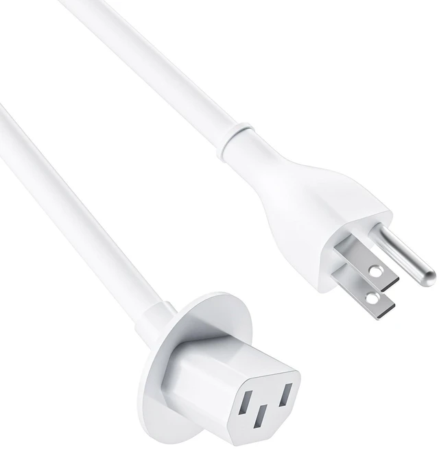 Alt view image 4 of 7 - Power Extension Cord for iMac 21.5" 27" (2012-2020), for iMac Pro (2017) | Power extension adapter, 3 Prong, 3 pin angle head female plug, 6FT, 7A 125V