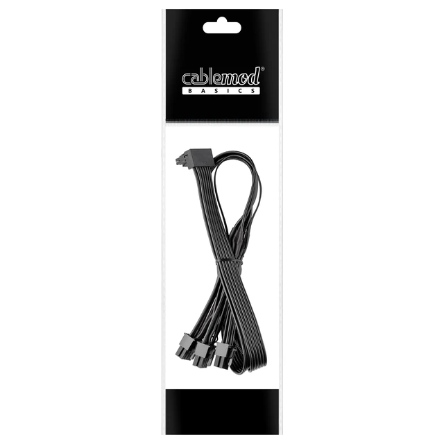 Alt view image 3 of 3 - Basics C-Series 12VHPWR 90 Degree StealthSense PCI-e Cable for Corsair - Variant A (Black, 16-pin to Triple 8-pin, 60cm)