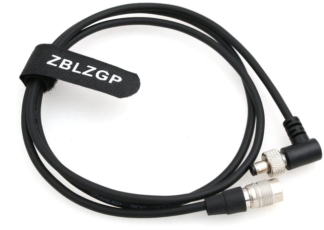 Alt view image 2 of 6 - Hirose 4 Pin Male to Elbow Locking 2.5DC Power Cable for Shogun Flame Ninja Inferno/Lectrosonics SR receivers (Straight Cable)