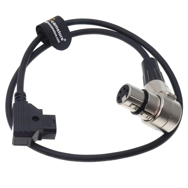 Alt view image 2 of 5 - D-Tap to XLR 4 Pin Female Right Angle Power Cable for Sony Venice PMW F5 F55 CineAlta 4K, Blackmagic URSA Mini Pro, Panasonic Varicam