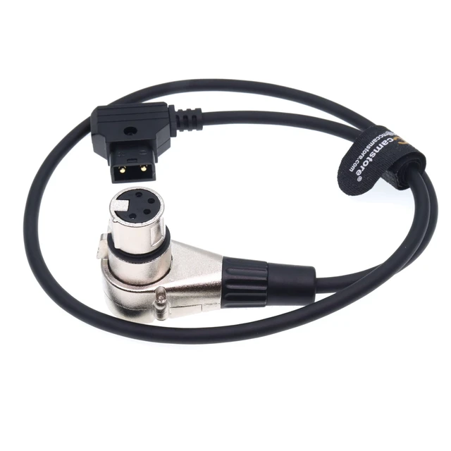 Alt view image 3 of 5 - D-Tap to XLR 4 Pin Female Right Angle Power Cable for Sony Venice PMW F5 F55 CineAlta 4K, Blackmagic URSA Mini Pro, Panasonic Varicam