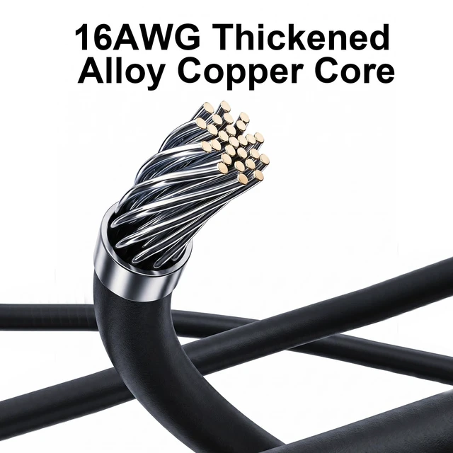 Alt view image 4 of 7 - 12VHPWR PCIe 5.0 12+4 16-pin Power Cable for RTX 4090/5090 & ATX 3.0/3.1 Power Supply, 16AWG 650W (40cm/15.75in)