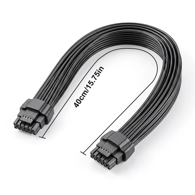 Alt view image 7 of 7 - 12VHPWR PCIe 5.0 12+4 16-pin Power Cable for RTX 4090/5090 & ATX 3.0/3.1 Power Supply, 16AWG 650W (40cm/15.75in)