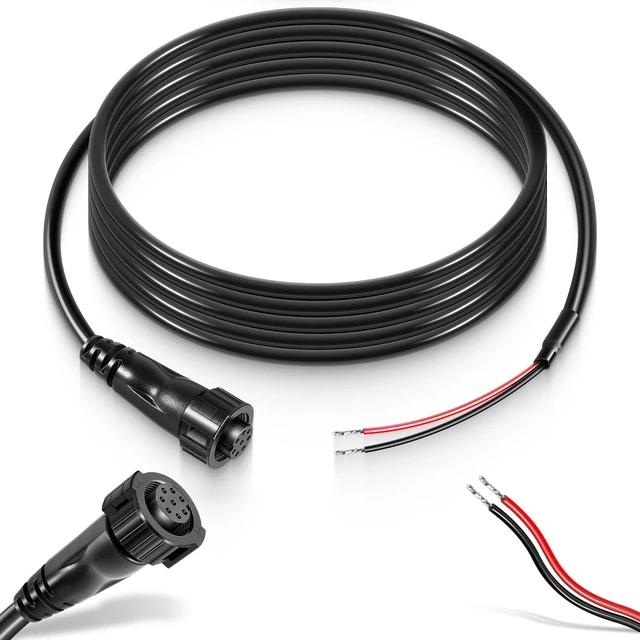 Main image of 720085-1 Power Cable 6 Feet, PC12 Power Cord 8-Pin for Solix, Onix | Compatible with Humminbird Solix and Onix Series All Models