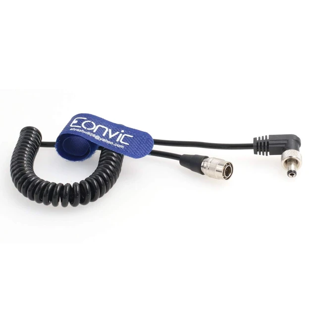 Alt view image 2 of 4 - 12V Power Cable for Video Devices E5 E7 Monitor Zoom F8 Hirose 4 Pin Male to Locking DC 2.1mm
