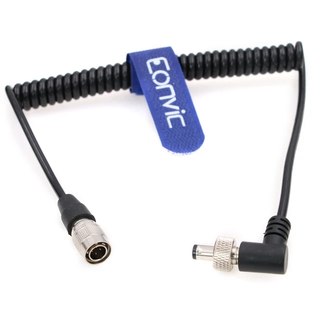 Alt view image 4 of 4 - 12V Power Cable for Video Devices E5 E7 Monitor Zoom F8 Hirose 4 Pin Male to Locking DC 2.1mm