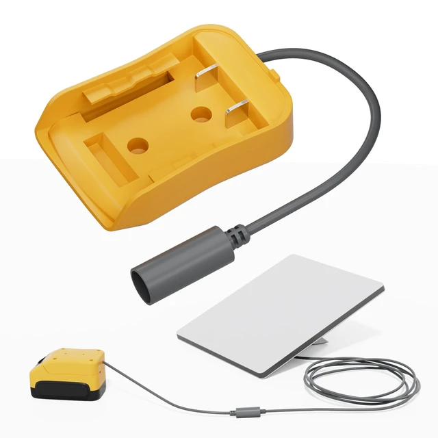 Main image of Mini 18V Battery Adapter with DC Female Socket 1FT, Starlink Mini 18-20V Battery Charger Adapter, DC5521 Female Extension Power Cable Connector