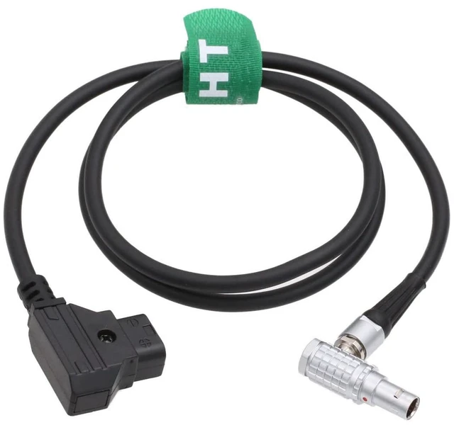 Alt view image 3 of 4 - Right Angle 7 Pin Power Cable for Tilta Nucleus M Motor D-tap 1M for Flycam Zest Pro V-Mount Battery