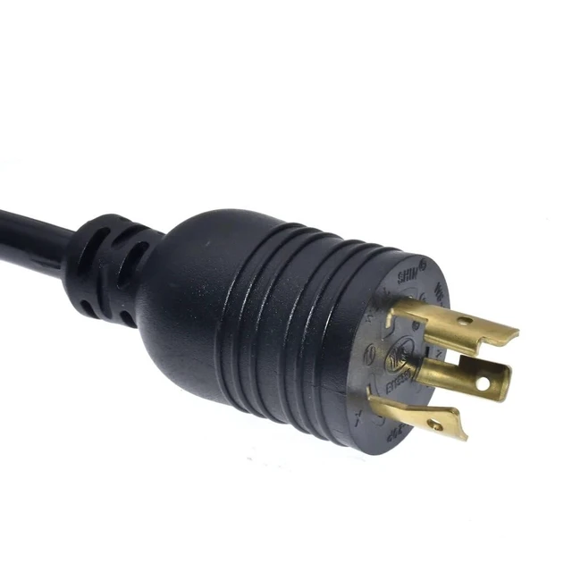 Alt view image 2 of 5 - Heavy-Duty Power Cord NEMA L6-20P to C19 for PDU and UPS 10ft/3m, 20A, 250V, 12AWG, IEC-320-C19 to NEMA L6-20P Power Cable, UL Listed