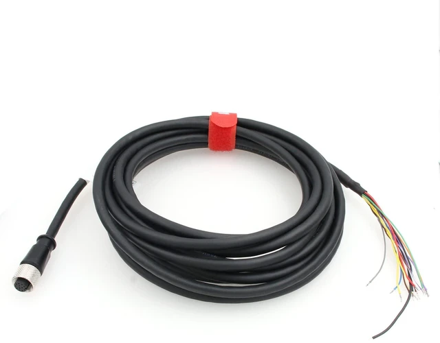 Main image of M12 12 pin A-Code Female Connector Single Ended Power/IO Cable for COGNEX in-Sight 2000 7000 8000 Series Version systerm DataMan 260 Reader