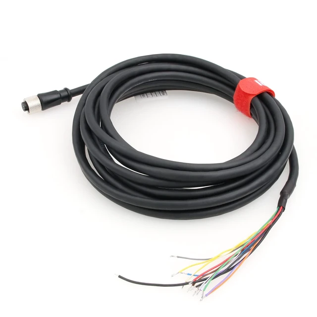 Alt view image 3 of 5 - M12 12 pin A-Code Female Connector Single Ended Power/IO Cable for COGNEX in-Sight 2000 7000 8000 Series Version systerm DataMan 260 Reader