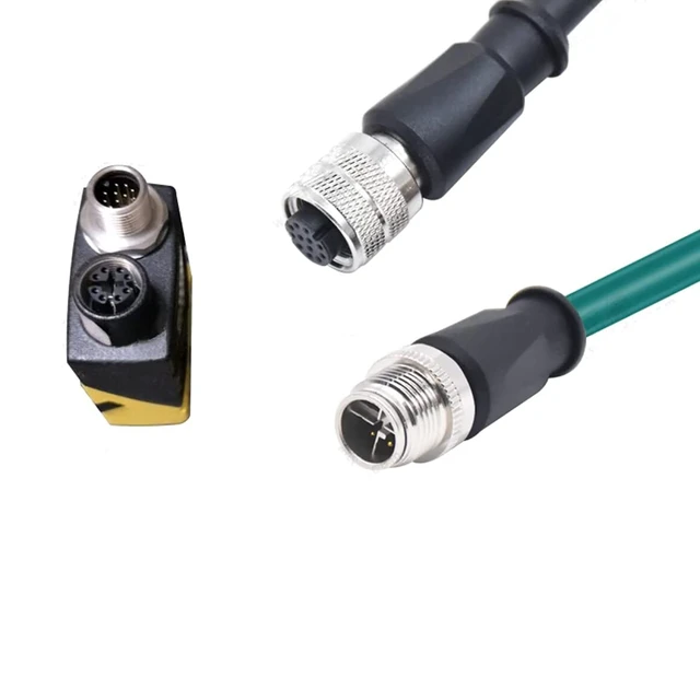 Alt view image 4 of 5 - M12 12 pin A-Code Female Connector Single Ended Power/IO Cable for COGNEX in-Sight 2000 7000 8000 Series Version systerm DataMan 260 Reader