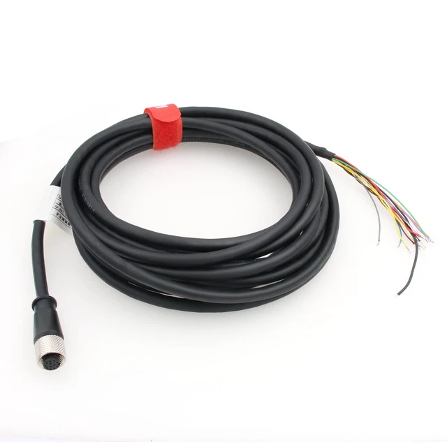 Alt view image 2 of 5 - M12 12 pin A-Code Female Connector Single Ended Power/IO Cable for COGNEX in-Sight 2000 7000 8000 Series Version systerm DataMan 260 Reader