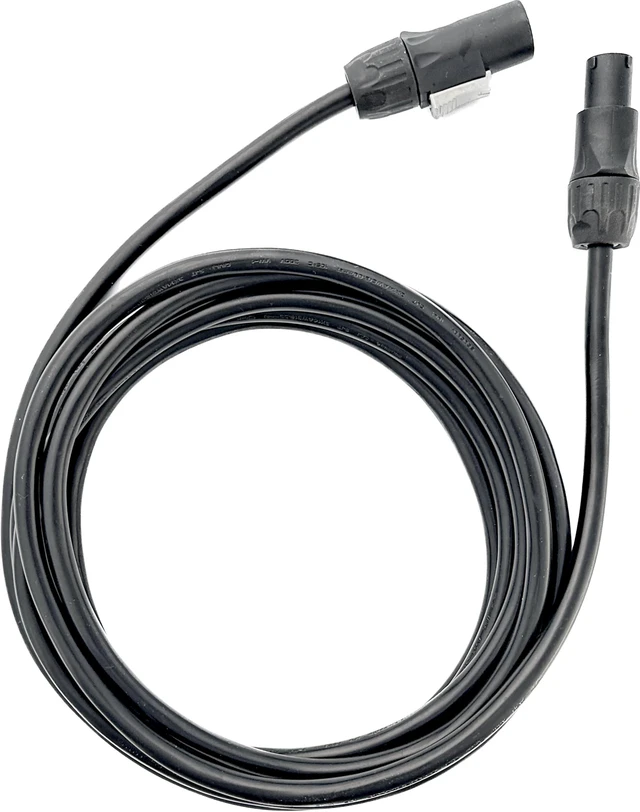 Main image of 15' True1 Male to Female Jumper, Locking Power Cable, Black, IP65, 14 AWG