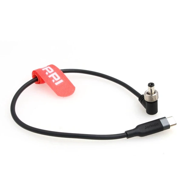 Alt view image 2 of 3 - Right Angle Locking 5.5 X2.1mm DC to USB-C PD Fast Charging 12V Power Cable for Atomos Ninja V Monitor