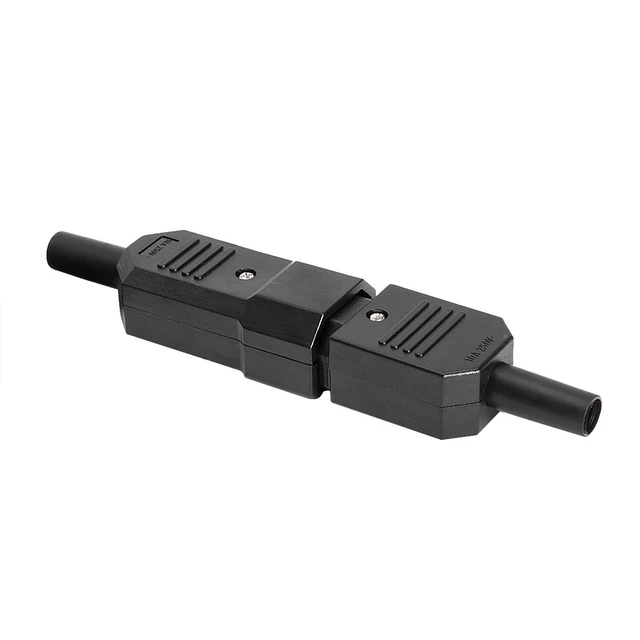 Alt view image 6 of 7 - 10Pair AC250V 10A IEC C14 Male C13 Female, 3 Pins Terminals Inline Adapter Plug Power Socket Connectors