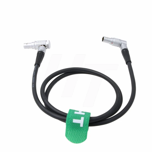 Alt view image 2 of 5 - Power Cable for Z CAM E2-F6 E2-F8 E2-S6 camera Rotatable 2 pin to Tilta Nucleus M 7 pin Right Angle 80cm