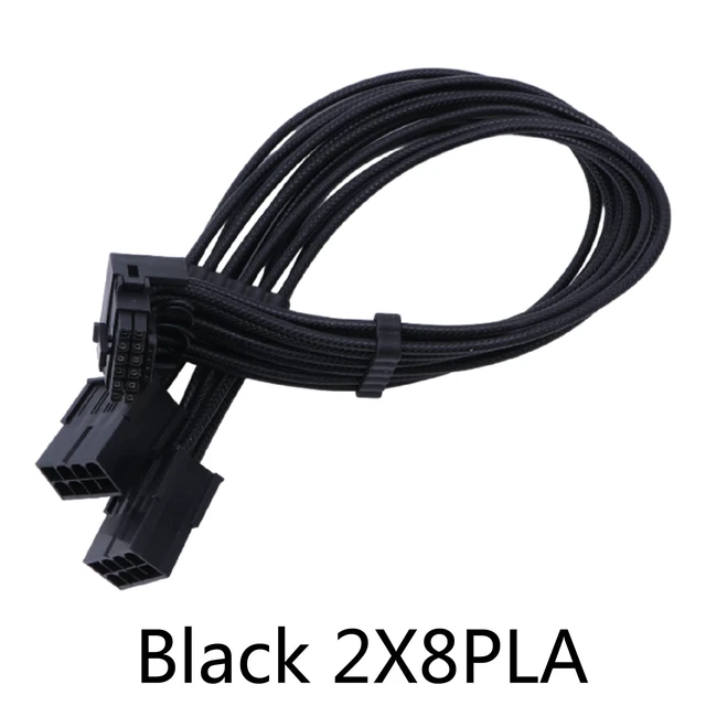 Alt view image 5 of 7 - for RTX4000 Series 2X 8Pin Female to PCIE 5.0 12+4 16Pin Video Card Cable 12VHPWR PCIE 5.0 Straight/Elbow Head Cable
