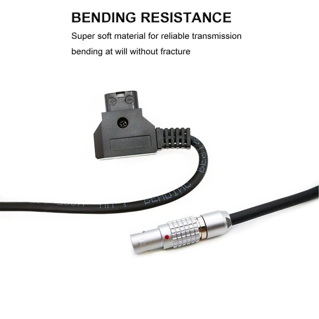 Alt view image 2 of 7 - Teradek SmallHD ARRI RED Flexible Power Cable, D-tap to 0B 2-Pin Male Plug Form Gold Mount V-Mount Dtap to Transvideo Monitor