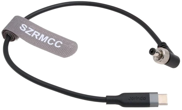 Alt view image 2 of 5 - 12V USB C Type-C to Locking DC 5.5x2.5mm Right Angle PD Trigger Power Cable for KiPRO LCD Atomos Ninja V Monitor