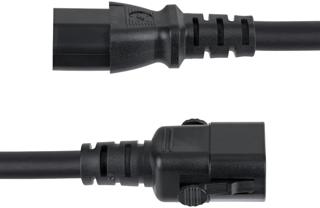 Alt view image 4 of 5 - 6ft Heavy Duty Extension Cord, 15A 250V, TAA (C14LC13L14G15ABK6FT) | Locking C14 to Locking C13, UL Listed, PDU Power Cable, 14AWG