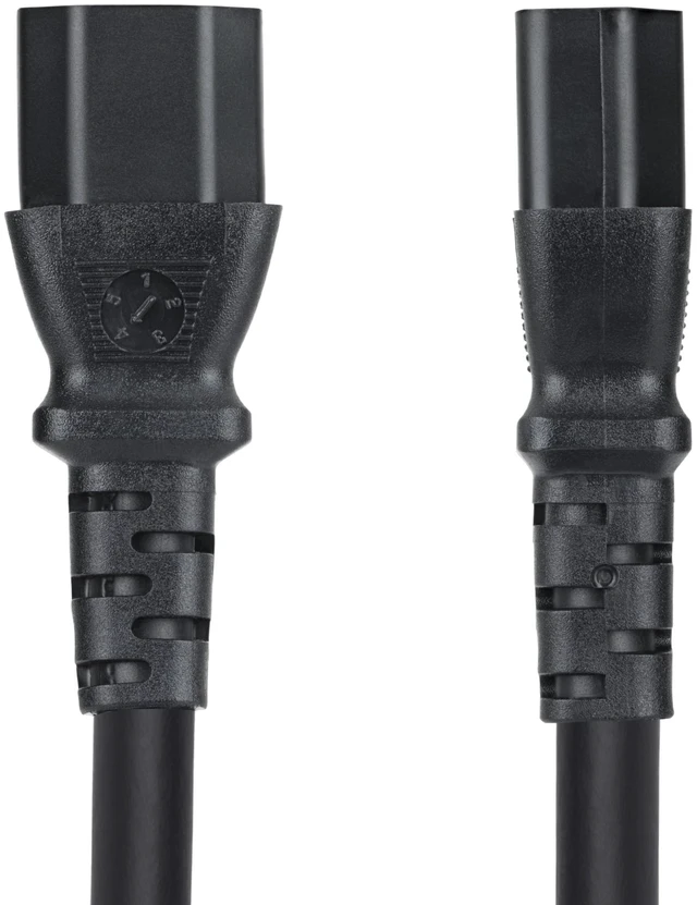 Alt view image 3 of 5 - 6ft Heavy Duty Extension Cord, 15A 250V, TAA (C14LC13L14G15ABK6FT) | Locking C14 to Locking C13, UL Listed, PDU Power Cable, 14AWG