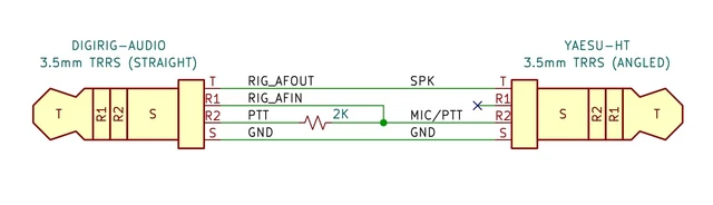 Alt view image 3 of 3 - Mobile Cable for Yaesu HTs