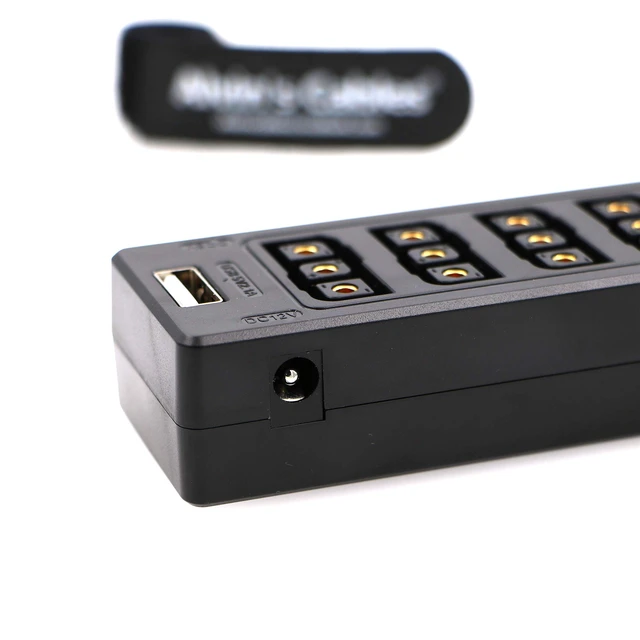Alt view image 5 of 7 - Alvin's Cables D-tap Splitter Cable with Power Switch Male DTap to 4 Female D Tap 2 DC USB for V-Mount Battery for ARRI/RED Camera LCD Monitor LED Video Light Bidirectional Pluggable
