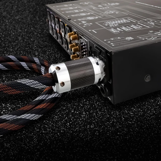 Alt view image 7 of 7 - Audiocrast HiFi Power Cord, 4.9FT/1.5M, 15MM, 125V 15A, Copper Shielding, OFC Conductor, Hi-End Audio AC Power Cable, Audiophile Power Wire with US Plug+IEC C15 Connector