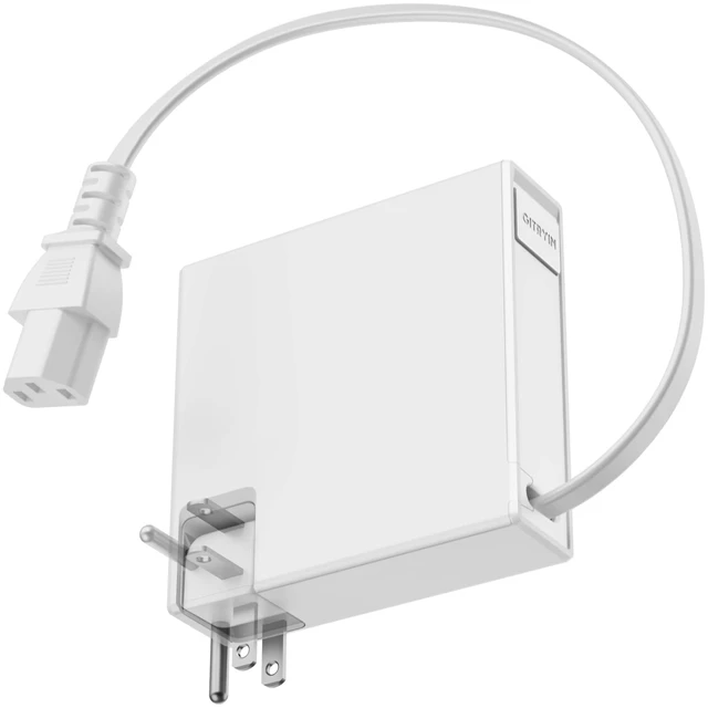 Main image of Gitryin Retractable 3 Prong AC PC Power Cord with 39.37in Universal Cable | One-Touch Retractable Charging Cable, Reversible Plug, for Laptop, TV, Printer, Radio, Monitor, NEMA 5-15P to IEC C13, White